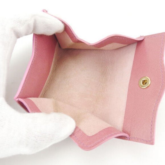 Bottega Veneta Wallet Purse Intrecciato Pink Woman Authentic Used Y4772 - Picture 4 of 6